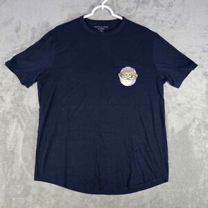 American‎ Eagle Star Wars Baby Yoda Graphic Tee AE Lounge Navy Blue M